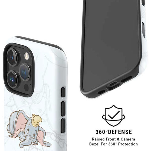 Disney Dumbo Classic sketched portrait iPhone 16 Pro Max Magsafe Impact Case